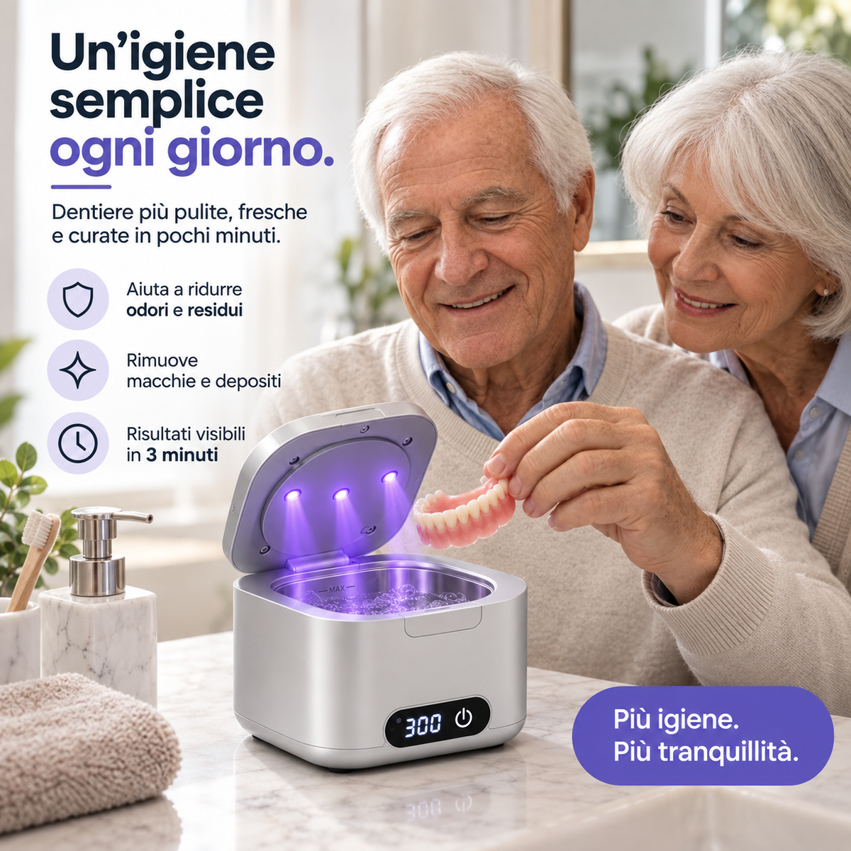 LucePure — Pulitore a ultrasuoni